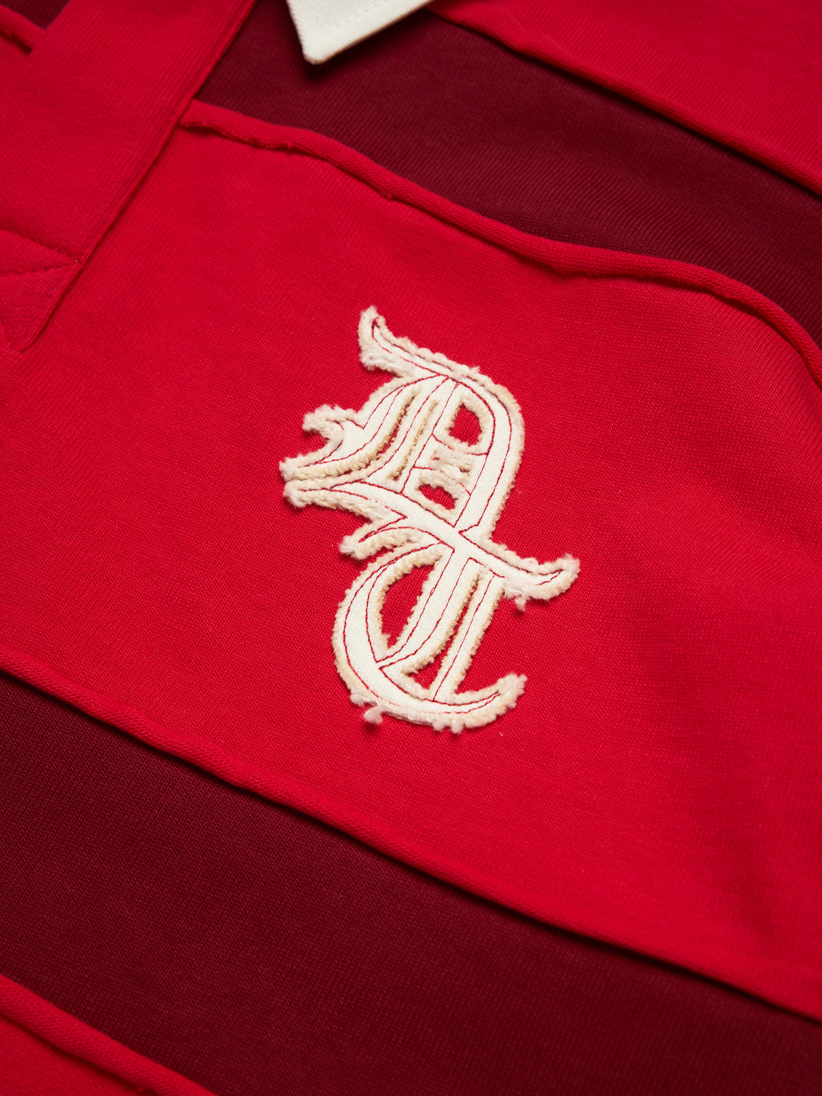 Denim Tears Paneled Rugby Shirt Red