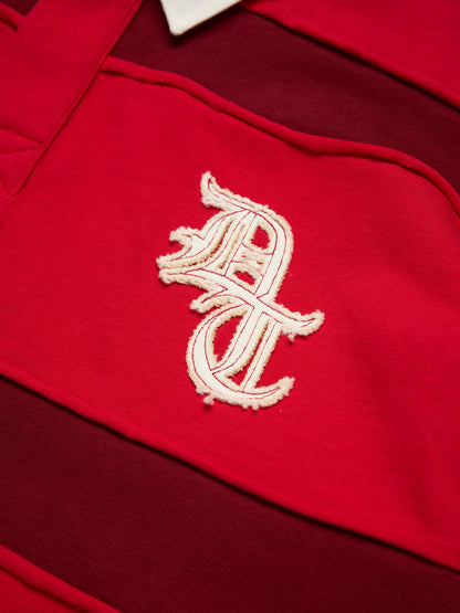 Denim Tears Paneled Rugby Shirt Red