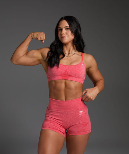 Women's Gymshark Vital Sports Bra Coral Red Marl
