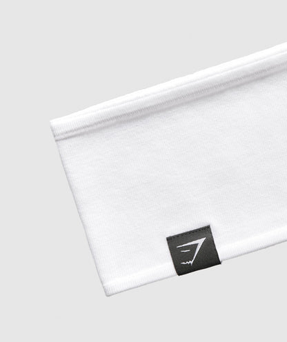 Women's Gymshark Diffuse Single Layer Sweat Headband White