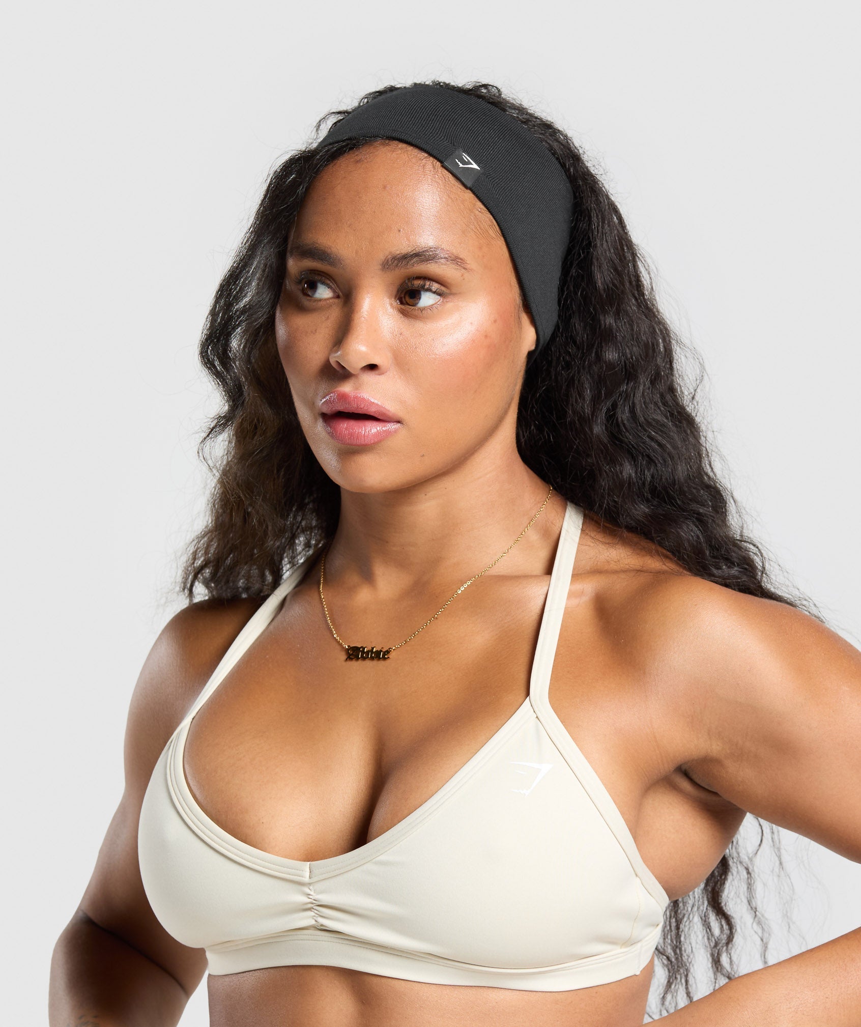 Women's Gymshark Diffuse Single Layer Sweat Headband Black
