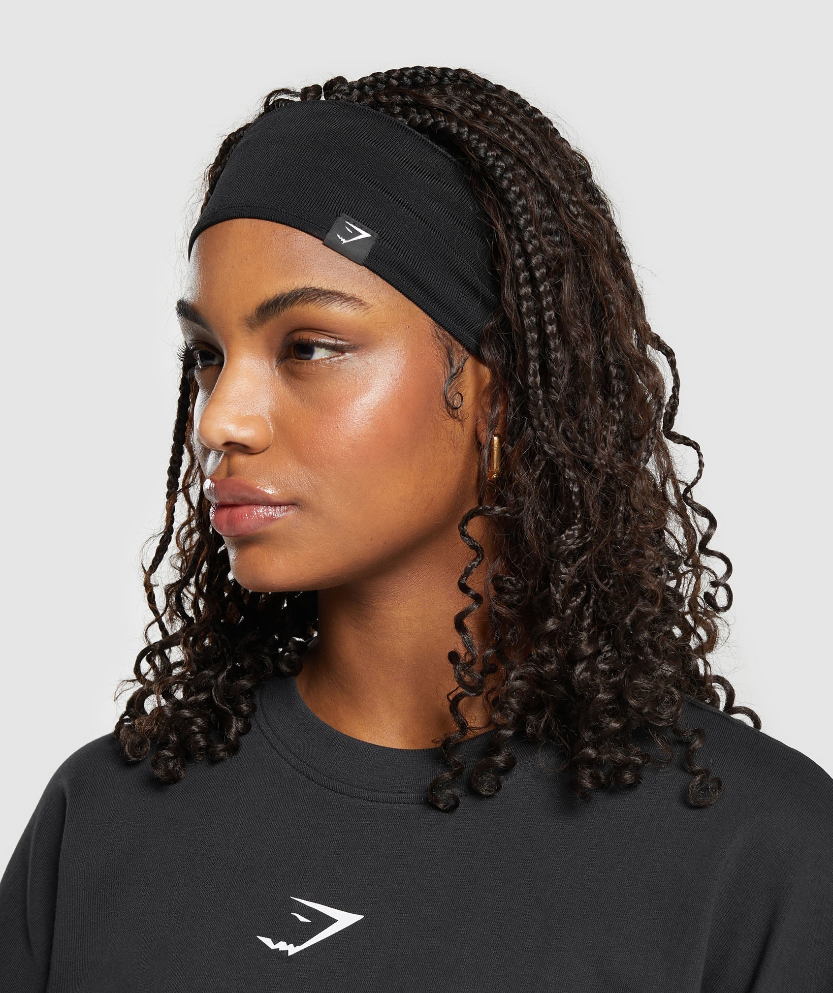 Women's Gymshark Diffuse Sweat Headband Black