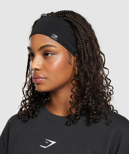 Women's Gymshark Diffuse Sweat Headband Black