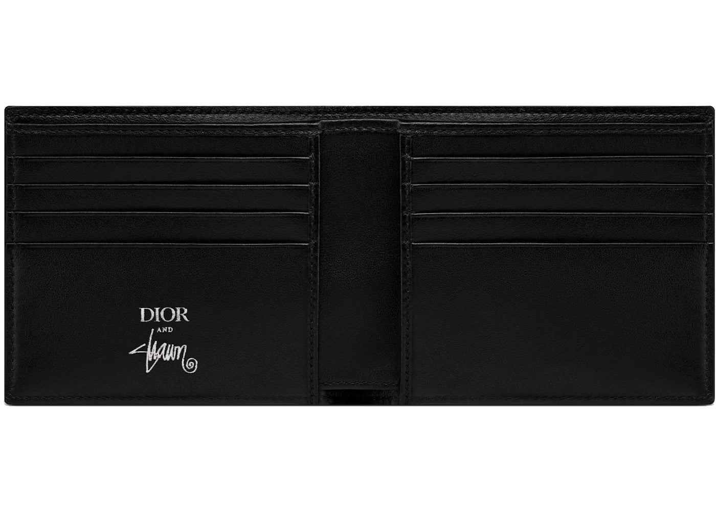 dior and shawn wallet (8 card slot) black 
