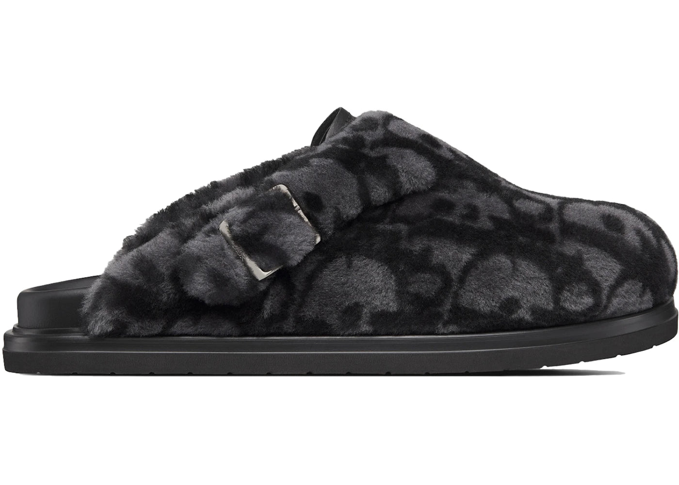 dior aqua mule dior oblique shearling grey