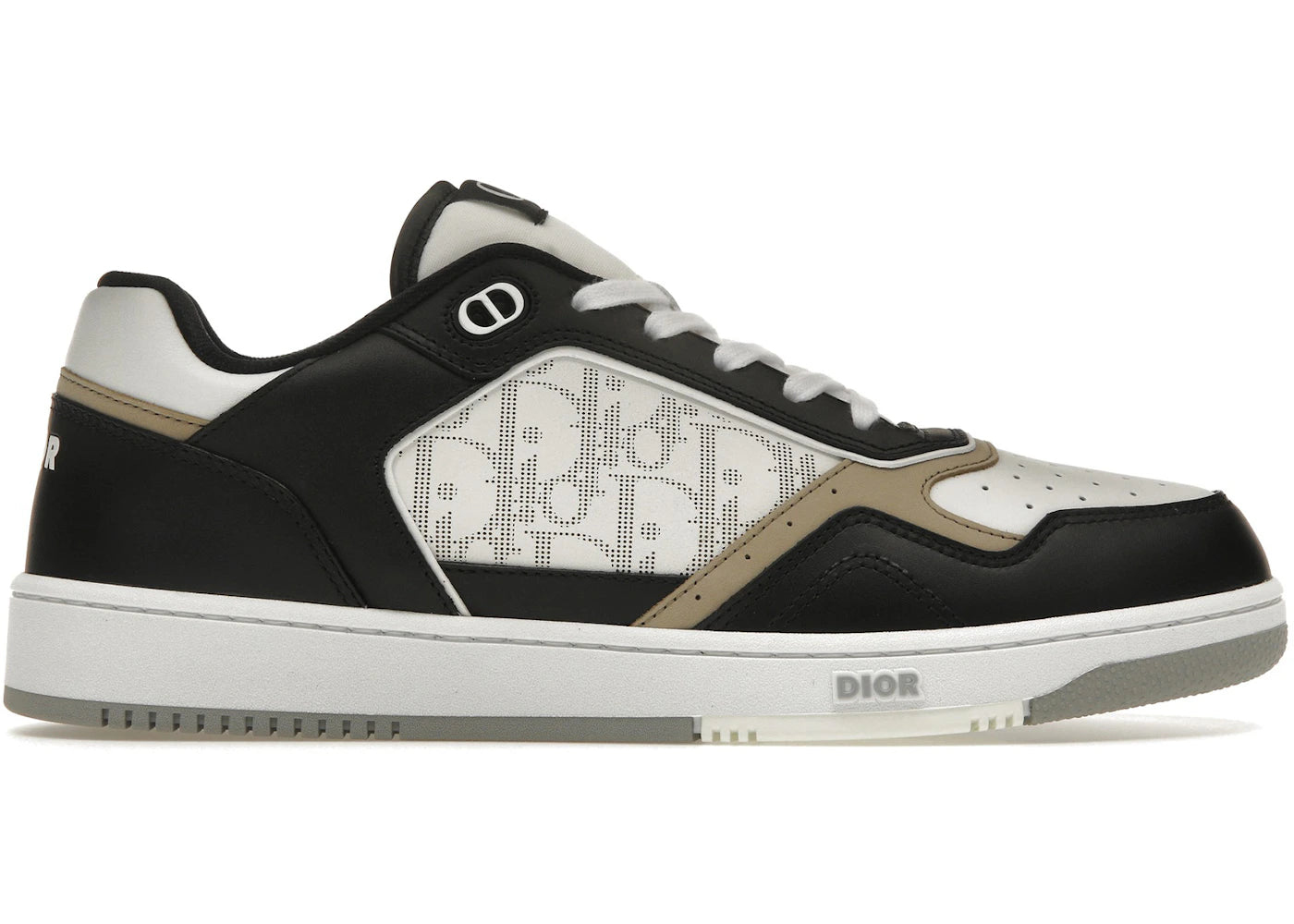 dior b27 low black white beige oblique galaxy