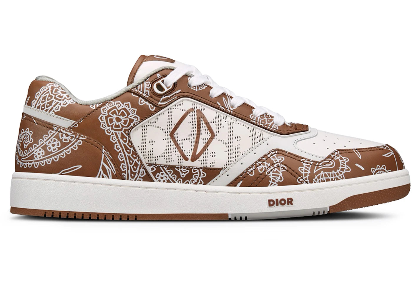 Dior B27 Low Coffee White Cd Paisley White Dior Oblique