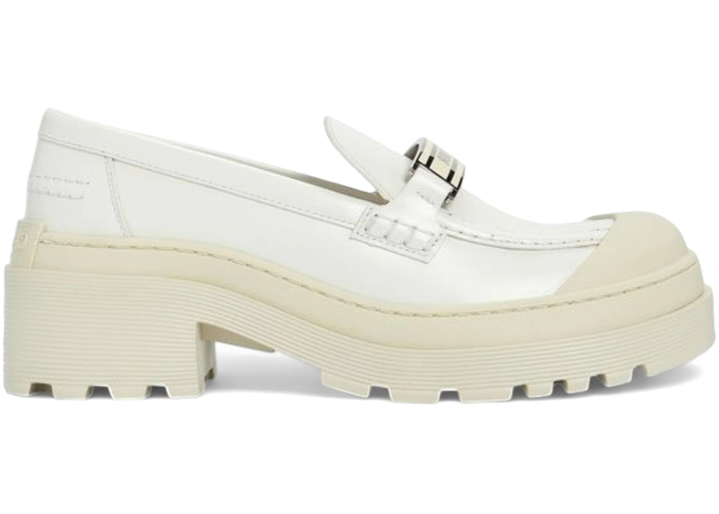 Dior Code Calfskin Loafers White (Women'S)