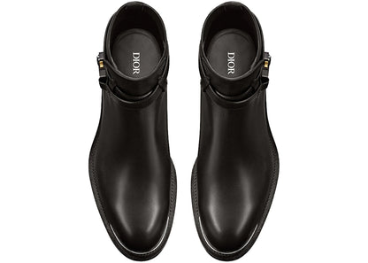 dior evidence ankle boot black smooth calfskin
