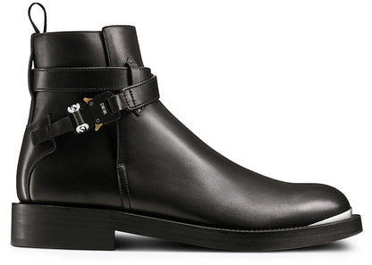 dior evidence ankle boot black smooth calfskin