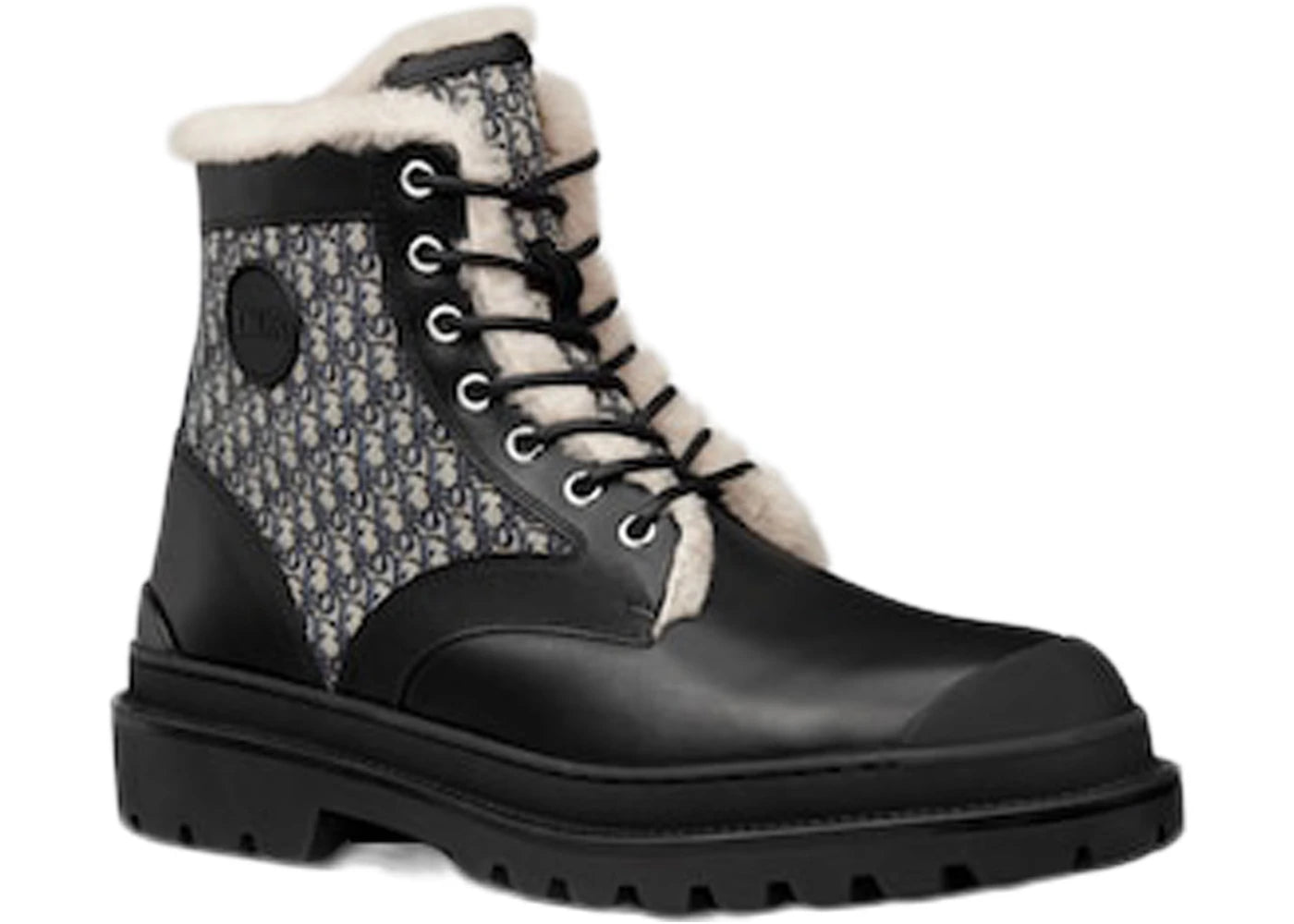 Dior Explorer Ankle Boot Black Beige Black Dior Oblique Jacquard