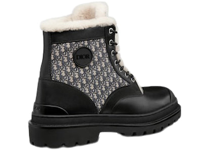 Dior Explorer Ankle Boot Black Beige Black Dior Oblique Jacquard