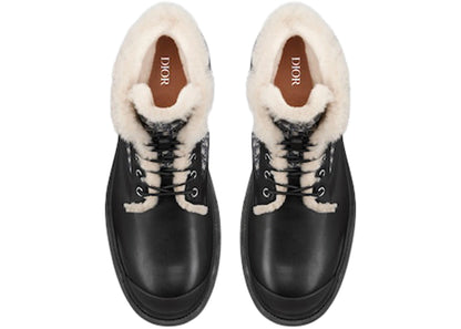 Dior Explorer Ankle Boot Black Beige Black Dior Oblique Jacquard