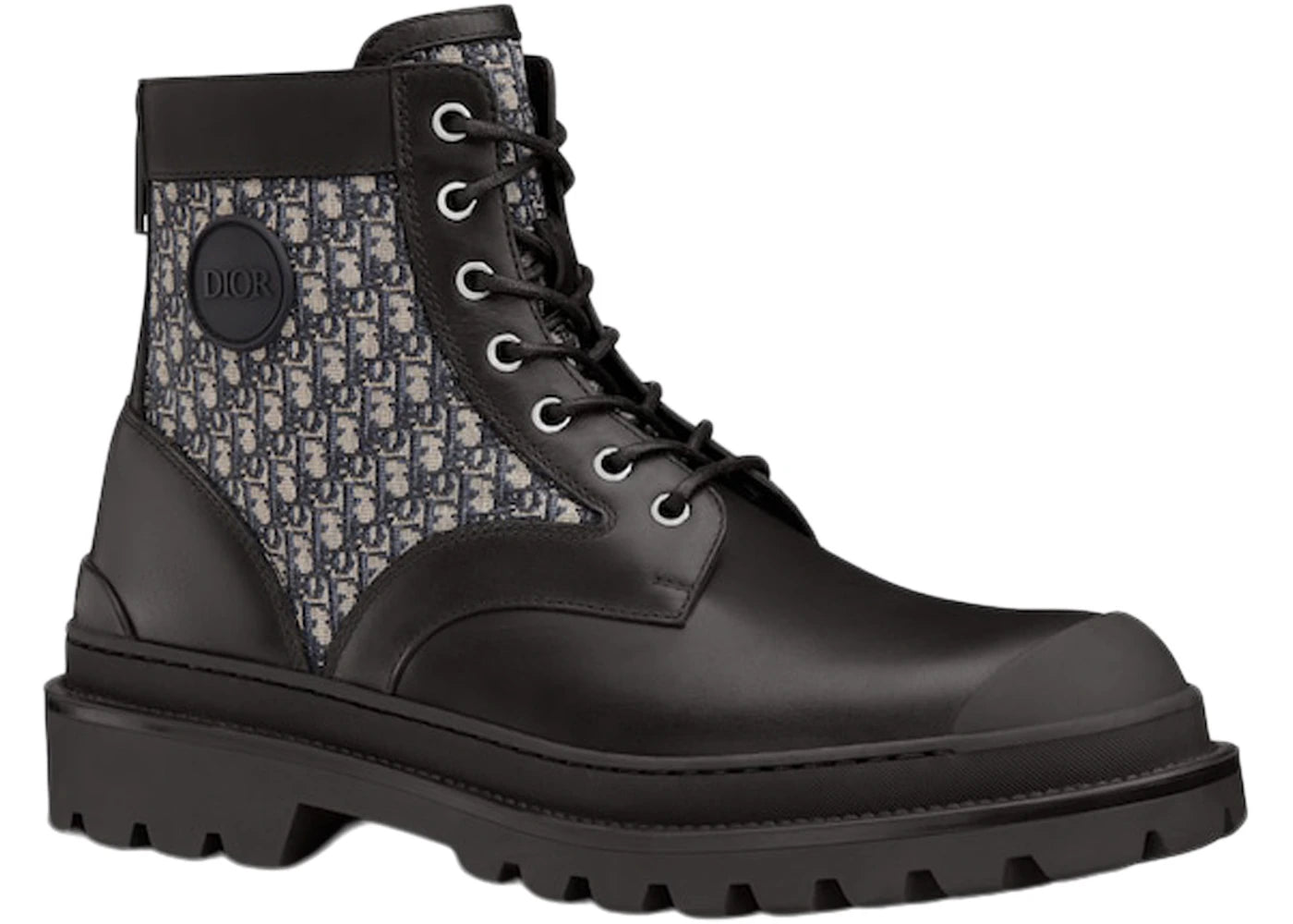 Dior Explorer Ankle Boot Black Beige Dior Oblique Jacquard