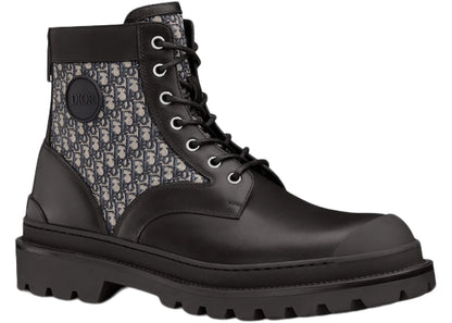 Dior Explorer Ankle Boot Black Beige Dior Oblique Jacquard