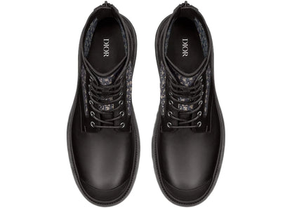 dior explorer ankle boot black beige dior oblique jacquard
