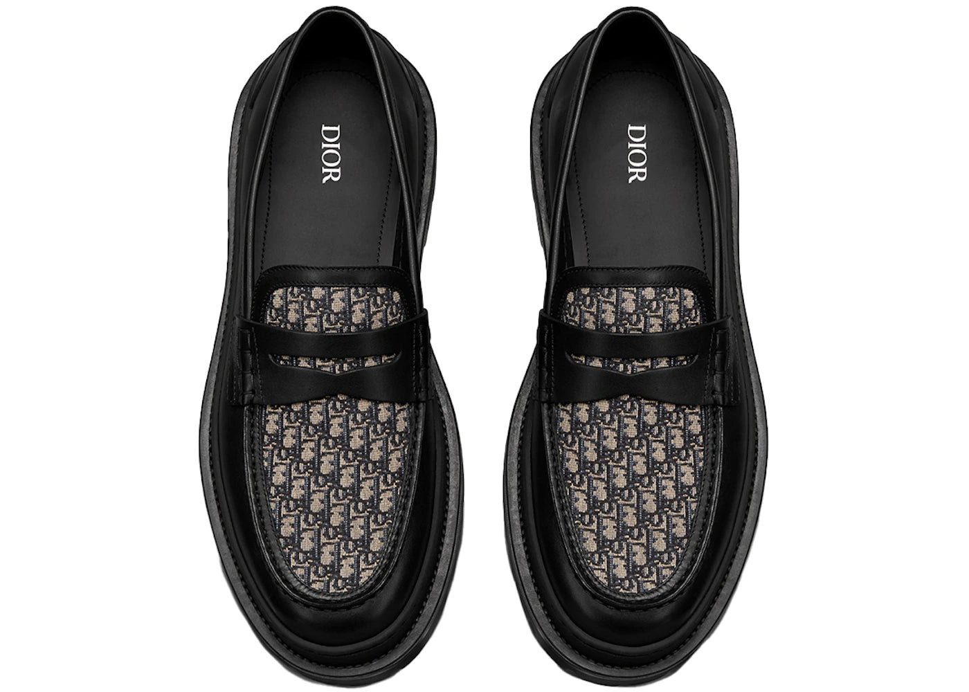 Dior Explorer Loafer Black Beige Black Dior Oblique Jacquard