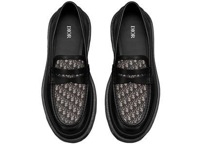 Dior Explorer Loafer Black Beige Black Dior Oblique Jacquard