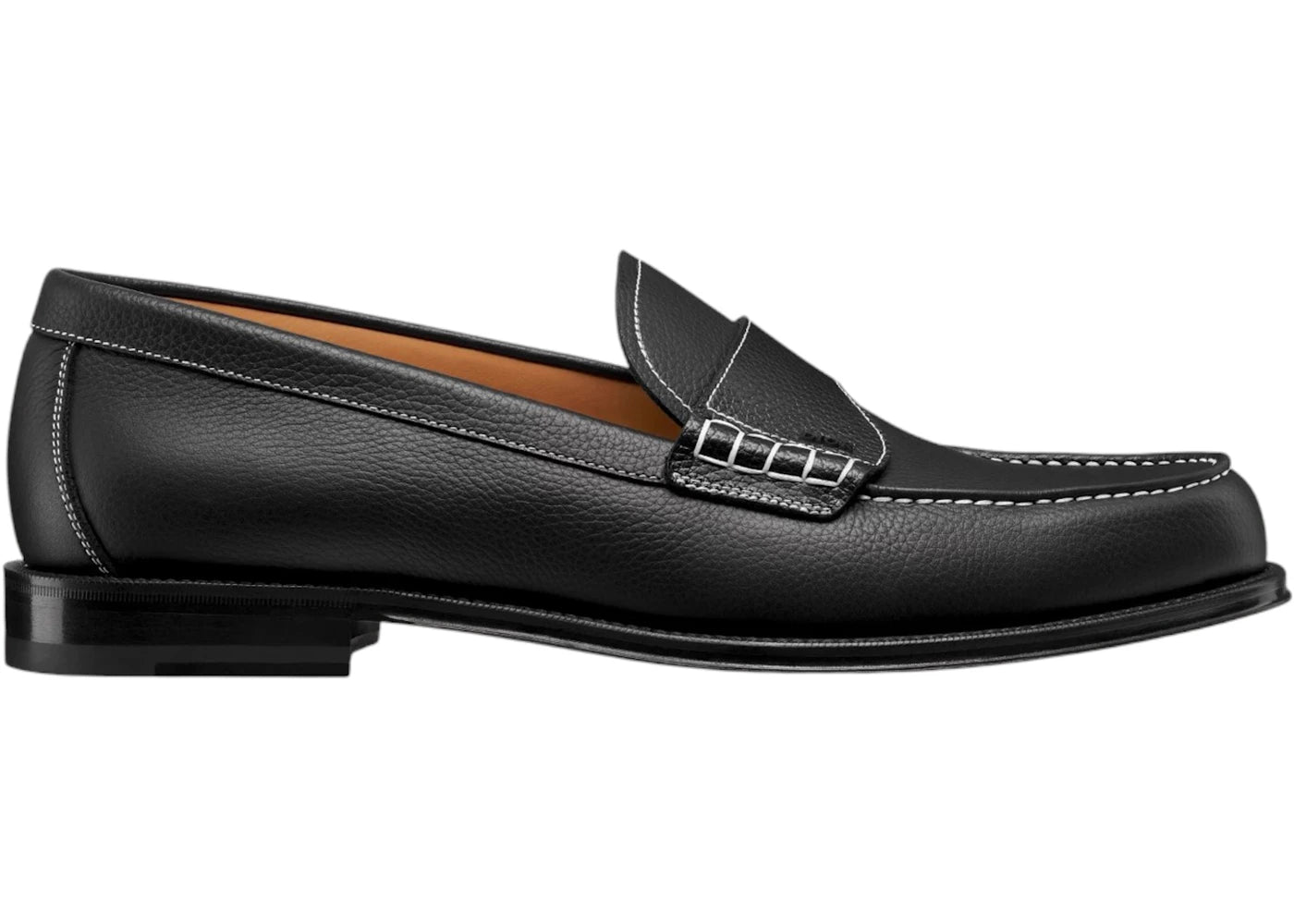 Dior Granville Loafer In Grained Calfskin Black