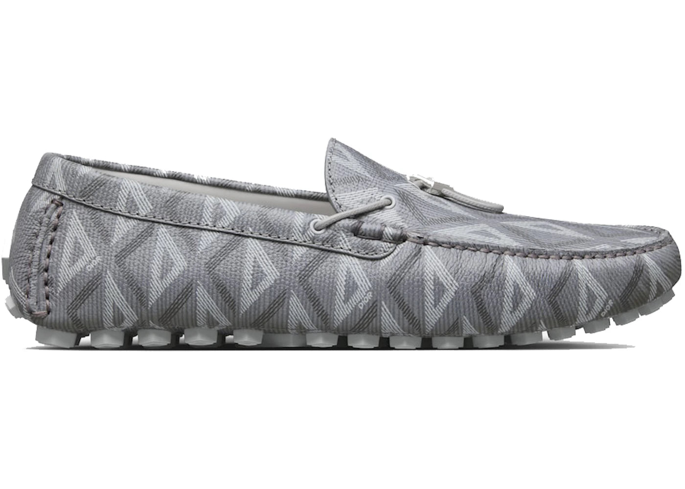 Dior Mocassin Grey Cd Diamond Leather