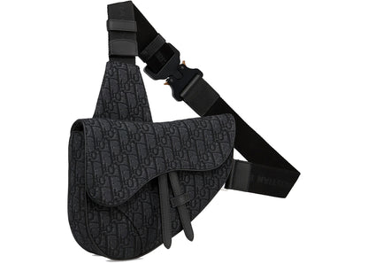 Dior Saddle Bag Oblique Jacquard Black