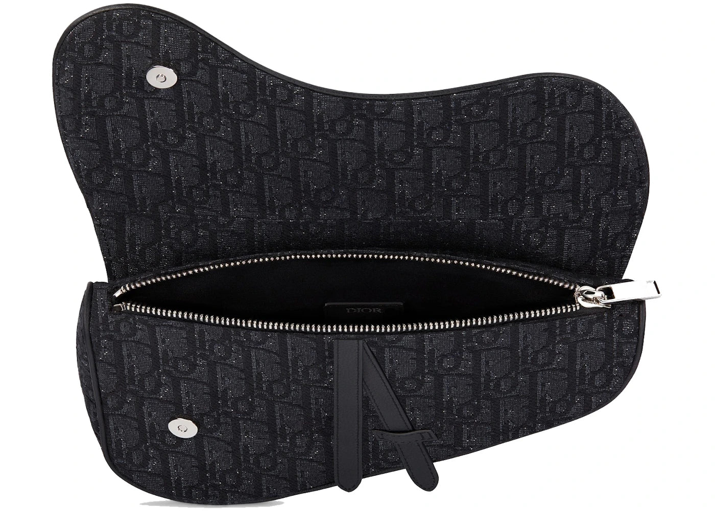 Dior Saddle Bag Oblique Jacquard Black