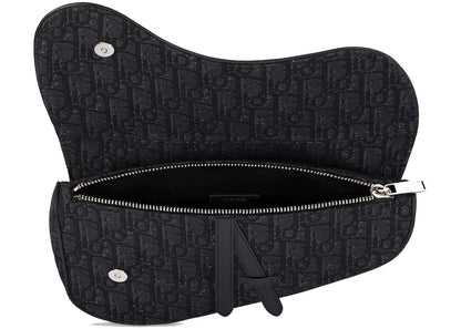 Dior Saddle Bag Oblique Jacquard Black