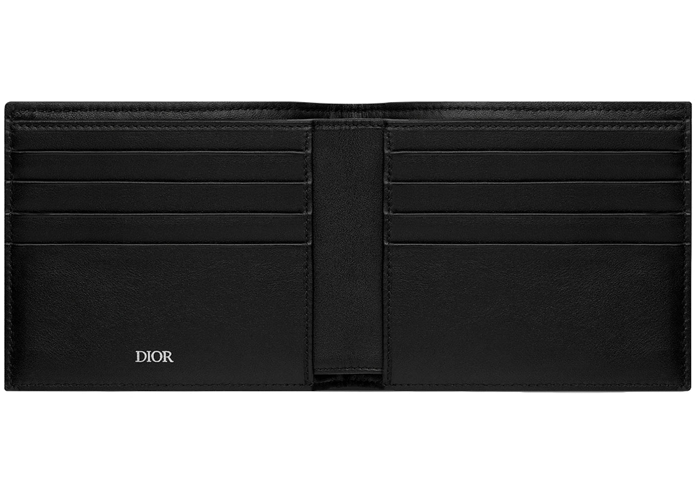 Dior Wallet Beige And Black Dior Oblique Jacquard