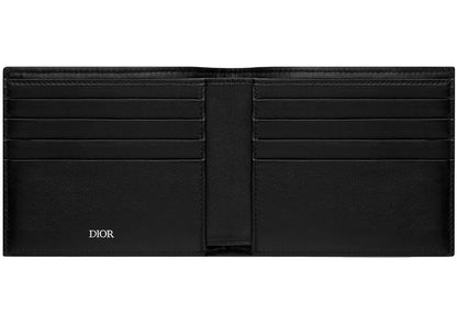Dior Wallet Beige And Black Dior Oblique Jacquard