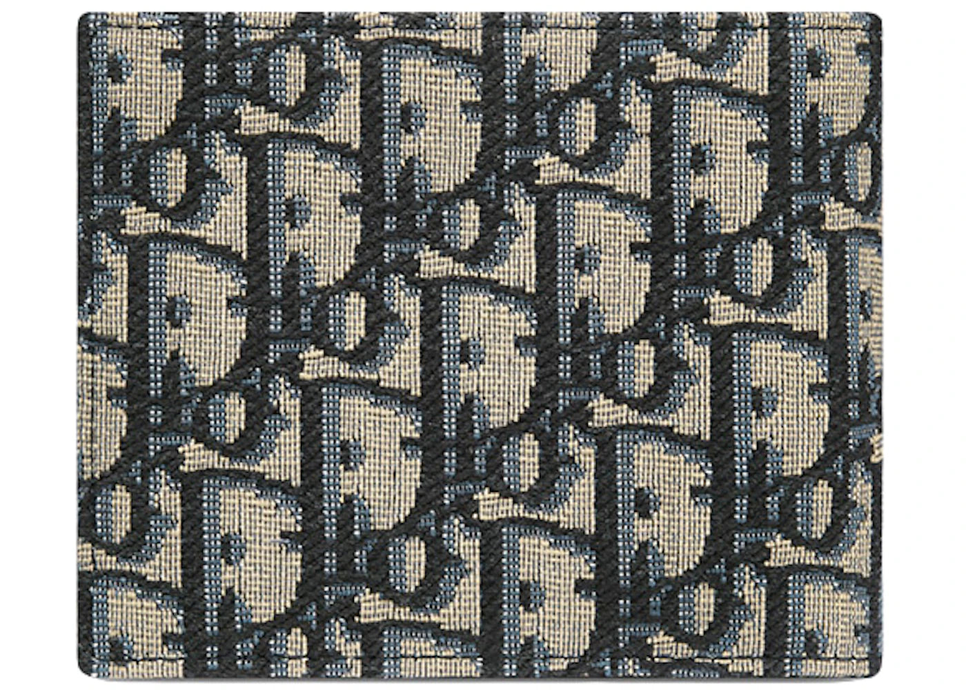 Dior Wallet Beige And Black Dior Oblique Jacquard