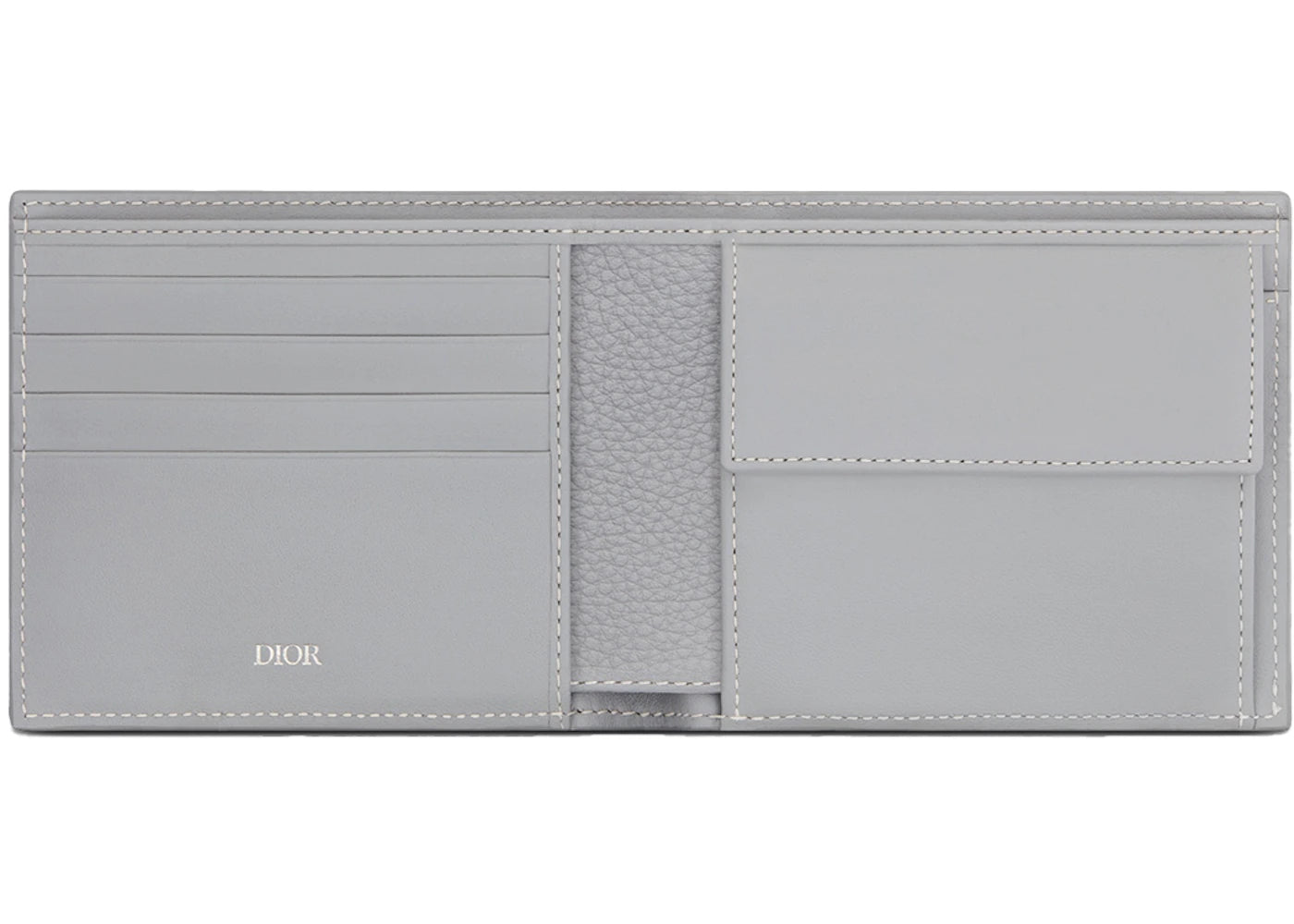 dior by birkenstock christian dior 1947 signature (4 card slot/coin pocket) wallet dior gray 