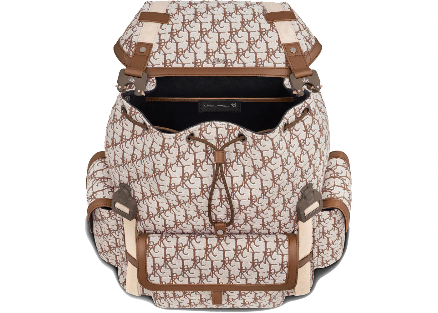 dior x cactus jack hit the road backpack coffee brown 