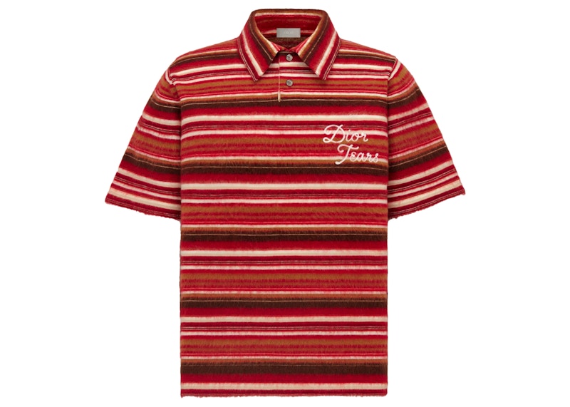 Dior X Denim Tears Polo Mohair Knit Shirt Brown/Red