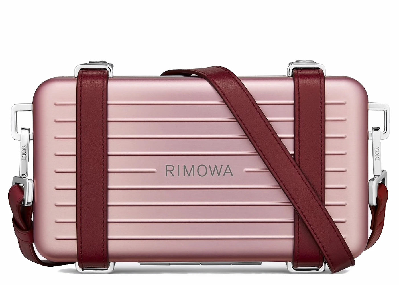 Dior X Rimowa Personal Clutch On Strap Aluminium Pink