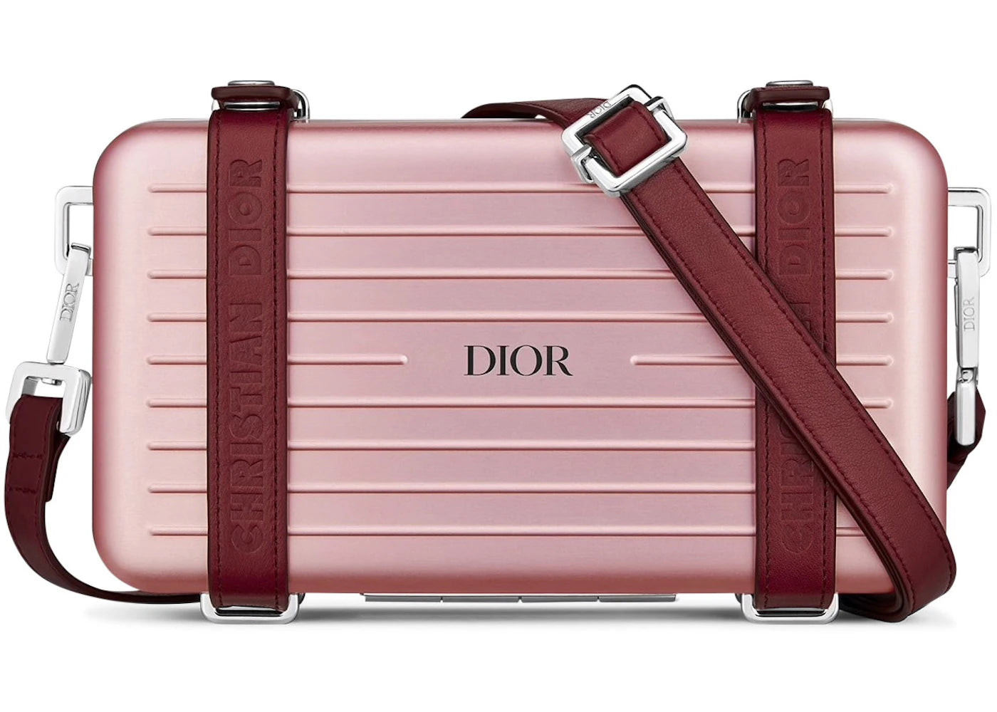 Dior X Rimowa Personal Clutch On Strap Aluminium Pink