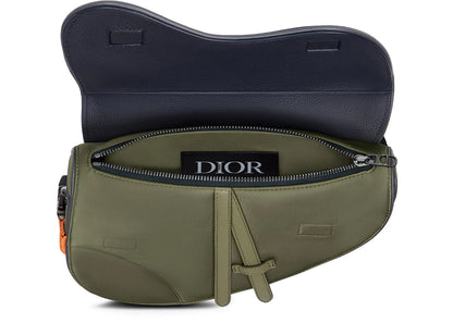 Dior X Sacai Saddle Bag Olive/Navy Blue