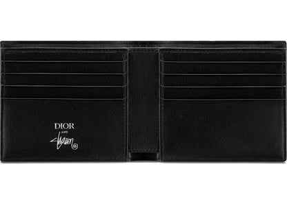 dior and shawn wallet (8 card slot) bee black 