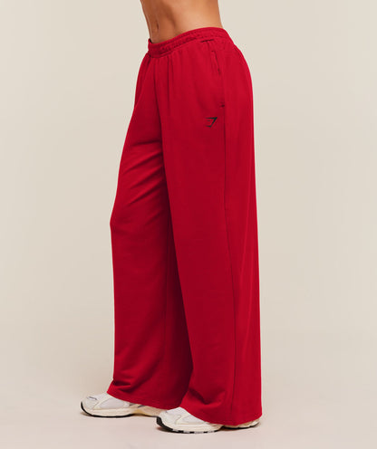 Women's Gymshark Lifting Dipped Waistband Pants Carmine Red