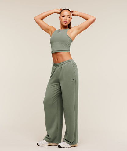 Women's Gymshark Lifting Dipped Waistband Pants Unit Green