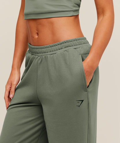 Women's Gymshark Lifting Dipped Waistband Pants Unit Green
