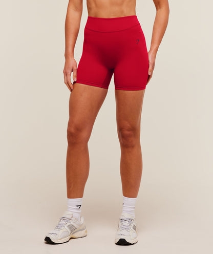 Women's Gymshark Lifting Dipped Waistband Shorts Carmine Red