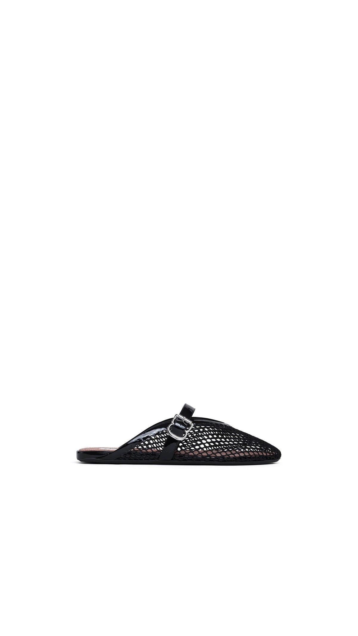 Alaïa Flat Mules In Fishnet