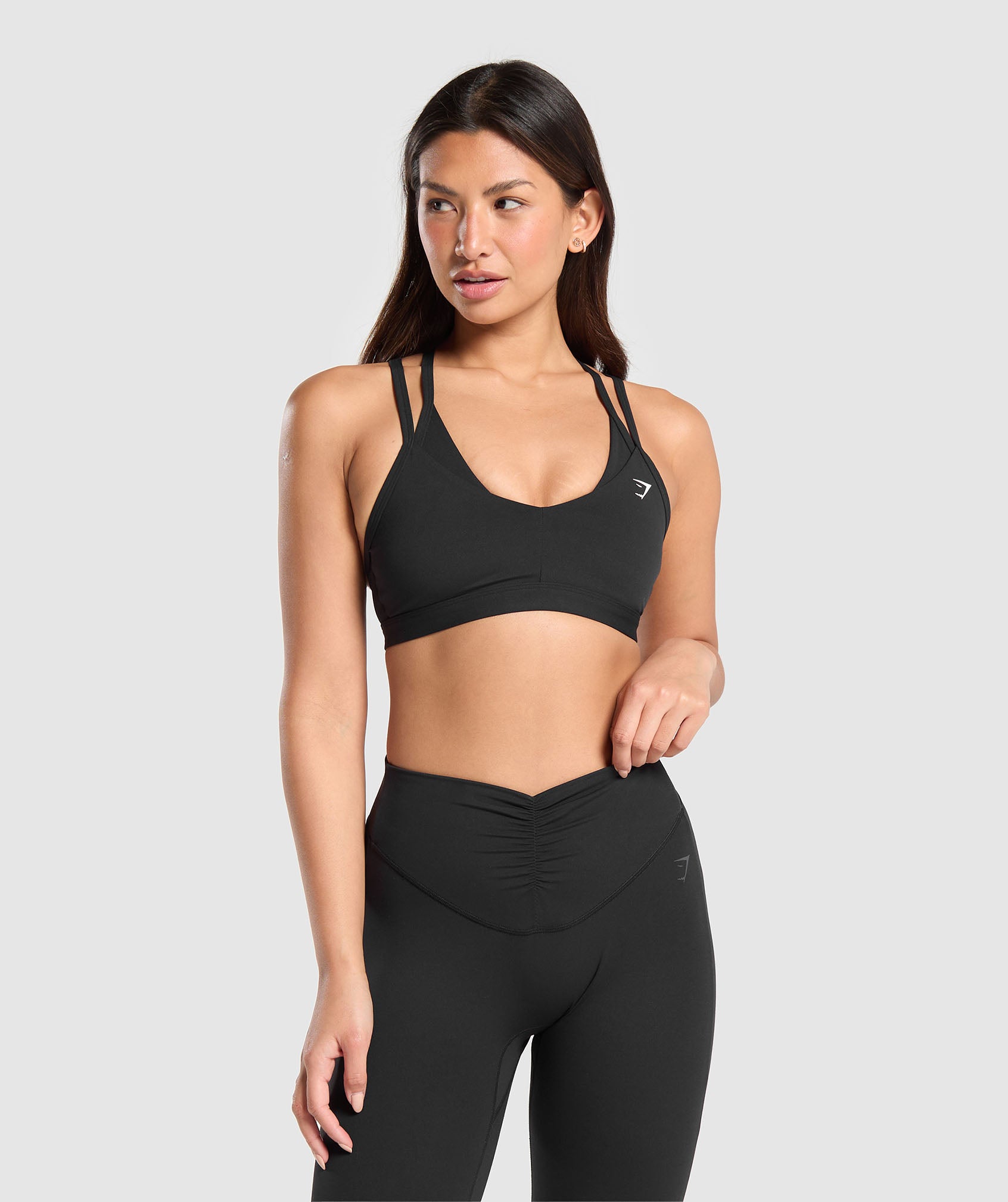 Women's Gymshark Double Up Sports Bra Black