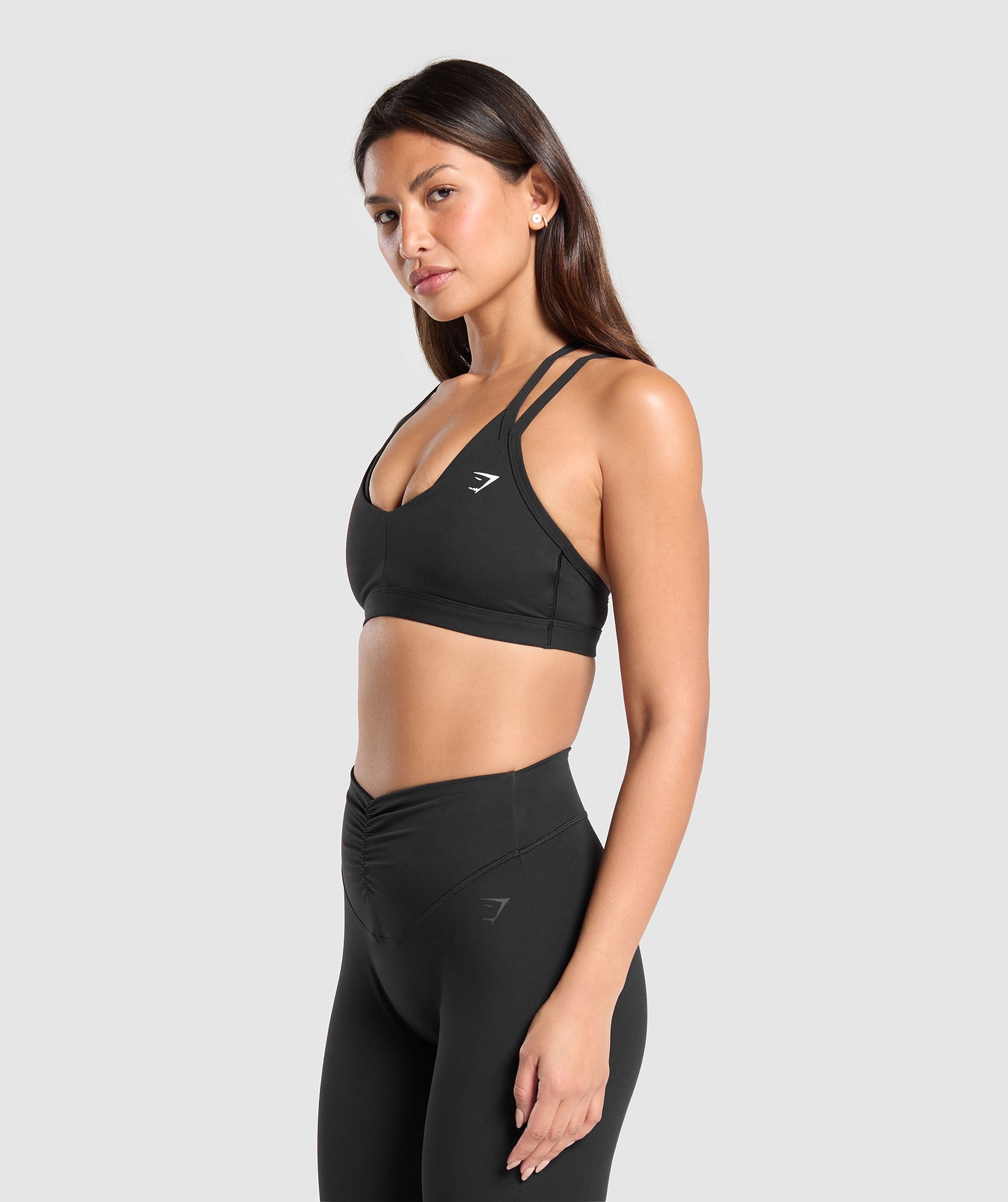 Women's Gymshark Double Up Sports Bra Black