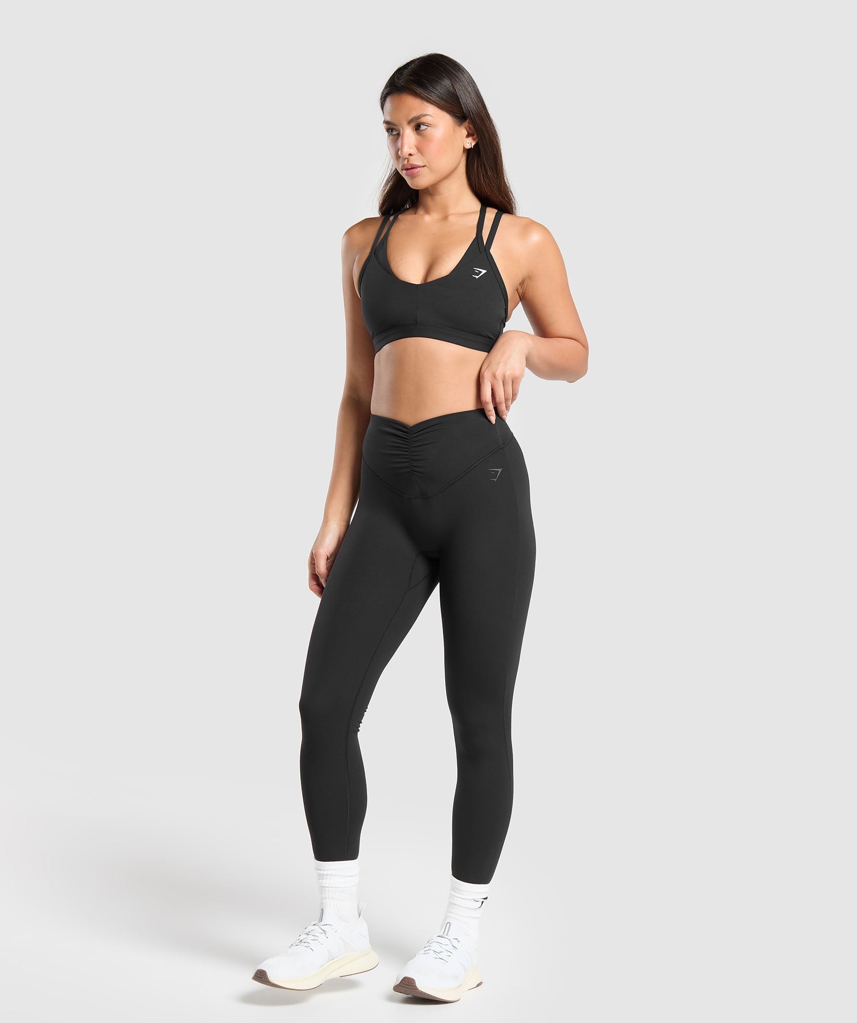 Women's Gymshark Double Up Sports Bra Black