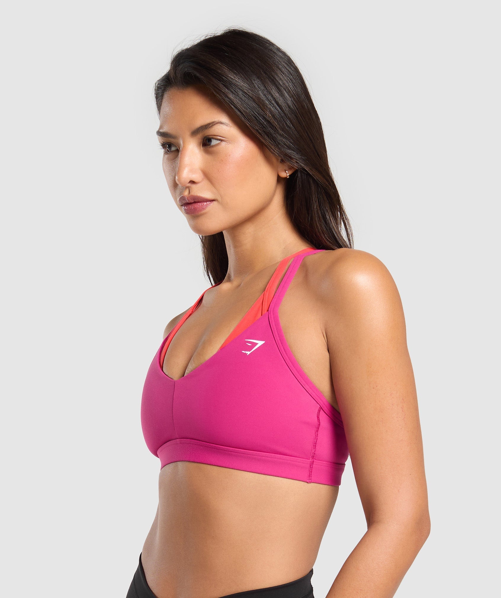 Women's Gymshark Double Up Sports Bra Winning Pink