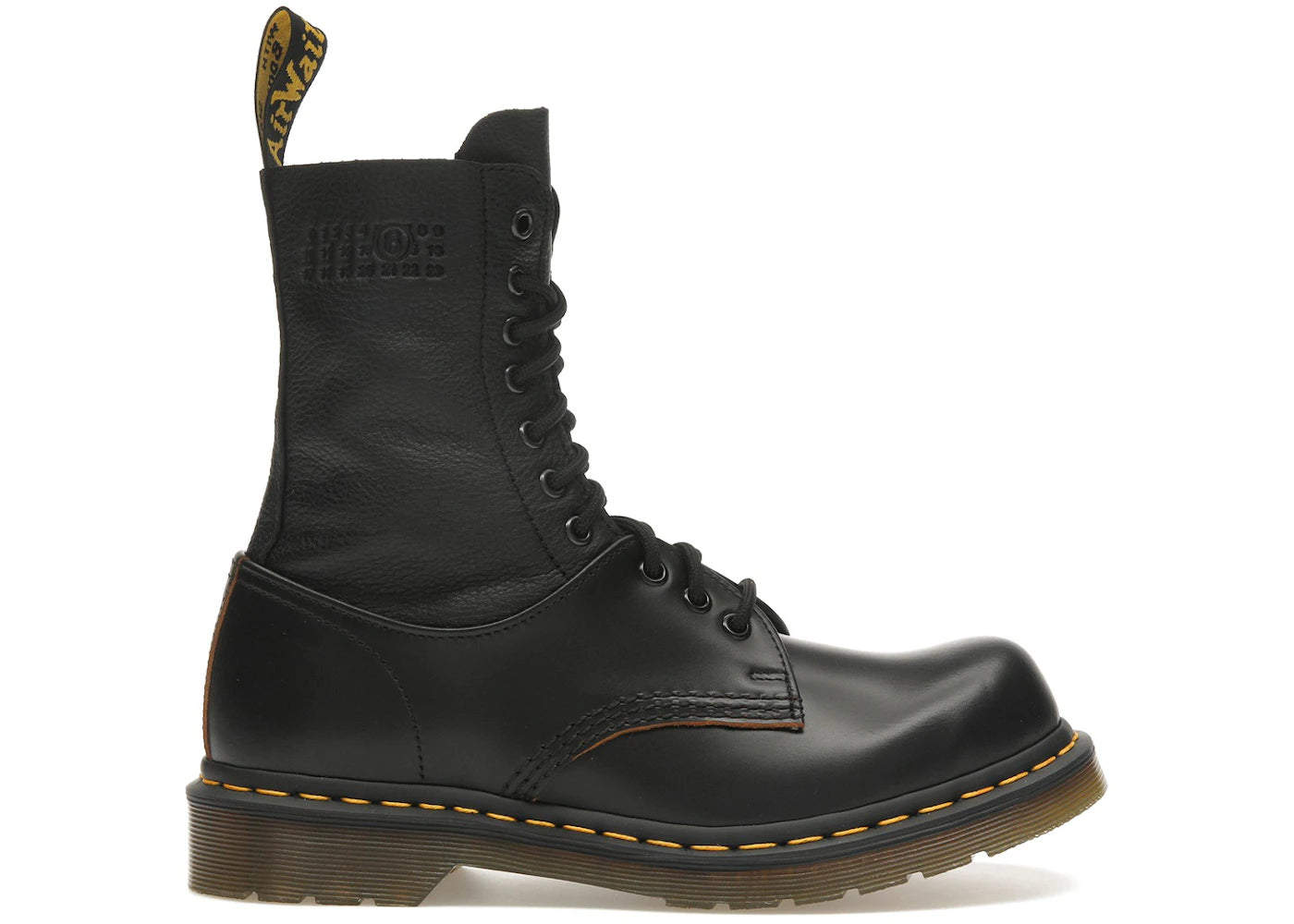 dr. martens 1490 twist mm6 maison margiela black