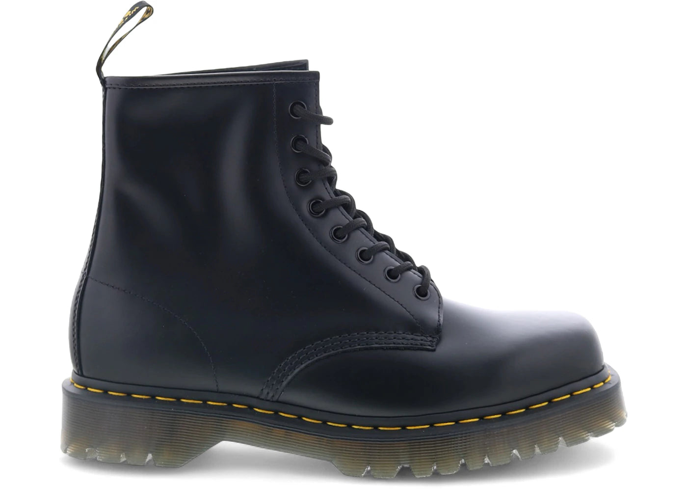 dr. martens 1460 bex squared toe leather lace up boots black