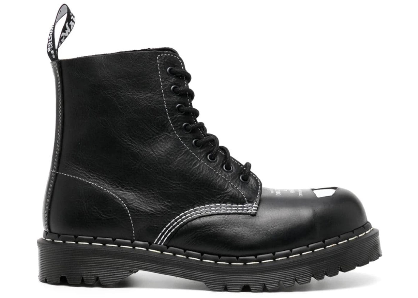 Dr. Martens 1460 Pascal Bex Exposed Steel Toe Lace Up Boots Black