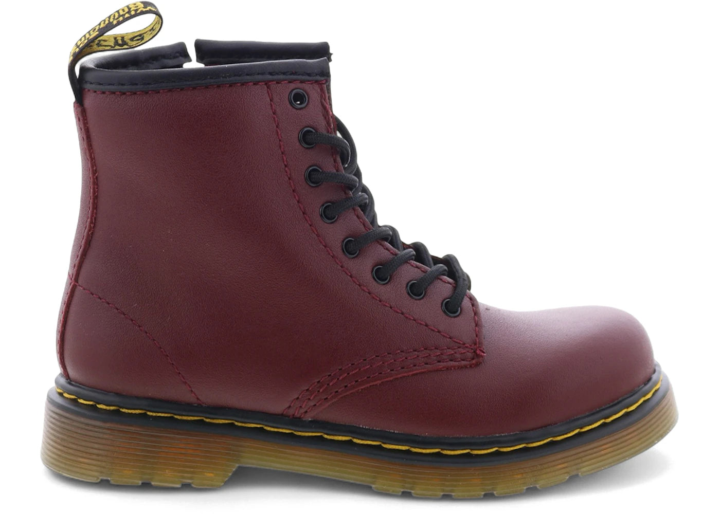 dr. martens 1460 softy leather lace up boots cherry red (td)